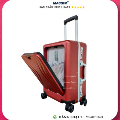 Vali cao cấp Macsim Aksen hàng loại 1 MSAK7034H cỡ 20 inch- màu đỏ
