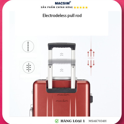 Vali cao cấp Macsim Aksen hàng loại 1 MSAK7034H cỡ 20 inch- màu đỏ