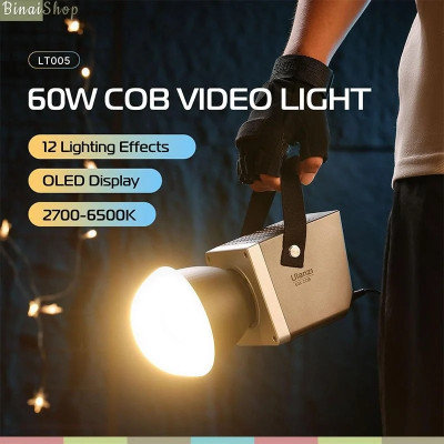 Ulanzi LT005 - Đèn Led Bi-Color Công Suất 60W Màn Hình OLED Hỗ Trợ Quay Phim, Chụp Hình - hàng chính hãng