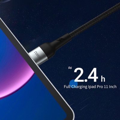 Cáp Wiwu F15 Cyclone PD 100W fast charge Cable  Tương thích với Máy tính xách tay/ Ipad/ Điện thoại/ Bảng điều khiển trò chơi , sạc siêu nhanh USB C sang USB C - Hàng chính hãng