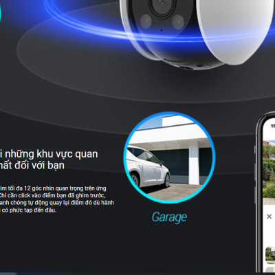 Camera Wifi EZVIZ H8C 5MP, Quay Quét 360 Độ, H8C 3M/2MP Đàm Thoại 2 Chiều, Ghi Hình Màu Ban Đêm- Hàng Chính Hãng