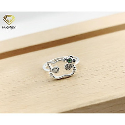 Nhẫn bạc Ý 925 Huệ Ngân - Mèo KITTY RYR140071 (Li tay nhỏ)