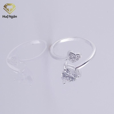 Nhẫn bạc 925 Huệ Ngân - Tim xinh YYJZ046