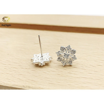Bông tai bạc Ý 925 Huệ Ngân - Hoa Đẹp YCXR123