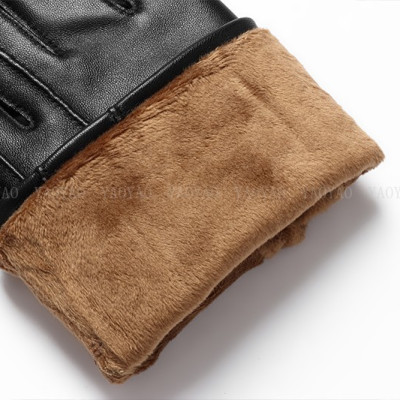 Găng tay nam da cừu cao cấp BHY5333 Lót lông giữ ấm, cảm ứng điện thoại, chống nước