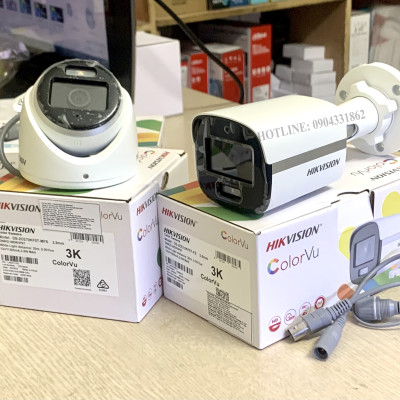Camera Hikvision 5.0Mp TVI có màu ban đêm Colorvu ,tích hợp Micro ghi âm thanh-Hàng chính hãng