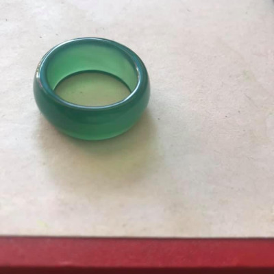 CHIẾC NHẪN SIZE 20M CAO 9MM3 DẦY 3MM6 NAM MỘC HỎA MÀU NHÂN XANH TƯƠI ĐẸP