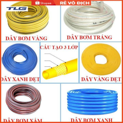 Bộ dây vòi xịt rửa xe, tưới cây, dọn dẹp nhà cửa 3-5m (cút đồng nối nhựa đen) 206843
