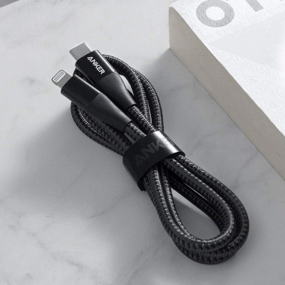 Cáp USB Type-C to iP Anker MFI PowerLine+ II 0.9m A8652/1.8m A8653 - Hàng chính hãng
