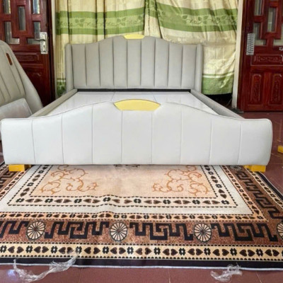 Giường ngủ bọc da thang sắt phản gỗ chắc bền Juno Sofa KT 1m6 x 2m hoặc 1m8 x 2m 