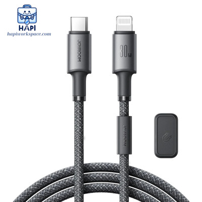 Cáp sạc bọc dù C to L hàng chính hãng Joyroom, nam châm cố định