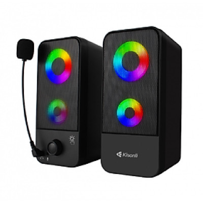 Loa 2.0 Kisonli X9 Black LED - JL - HÀNG CHÍNH HÃNG