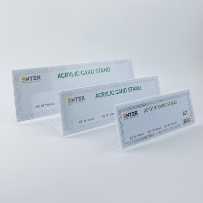 Biển chức danh, Bảng tên để bàn, Kệ mica chức vụ 1 mặt Enter A03 300x100mm (20)