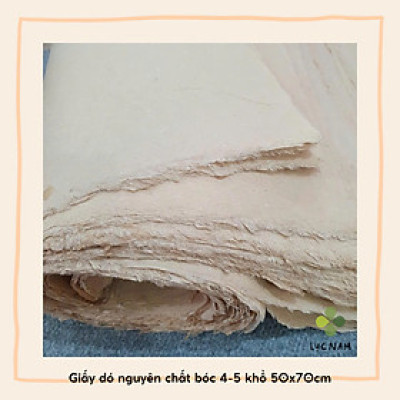 Giấy dó nguyên chất bóc 4, bóc 5 khổ 50x70cm - Giấy dó thủ công truyền thống Việt Nam
