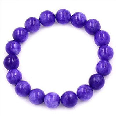 Vòng chuỗi đeo tay Đá Vân Rồng Tím 10 ly 17 hạt - hợp mệnh Hỏa, mệnh Thổ