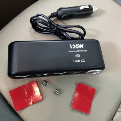 Bộ Chia Tẩu Ô Tô Mẫu Mới 12v-24v - 120W – 4 Cổng USjB Kép , Chống Cháy, Dùng Cho Mọi Dòng Xe Loại Xịn , đồng hồ treo tường