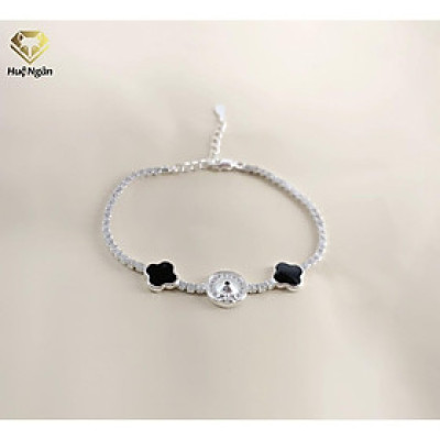 Lắc tay bạc 925 Huệ Ngân - Cỏ Bốn Lá May Mắn X13
