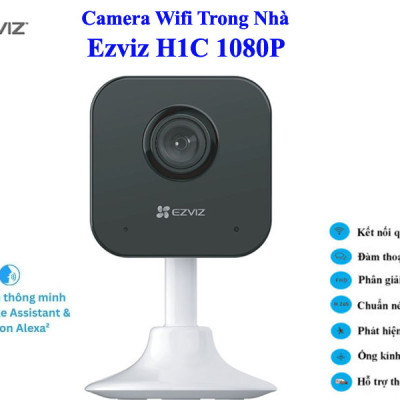 [[MẪU NÂNG CẤP] Camera Wi-fi EZVIZ H1C/C1HC Trong Nhà, FHD 1080P, Góc Rộng Cố Định, Đàm Thoại Hai Chiều, Nén Video H265 - Hàng Chính Hãng