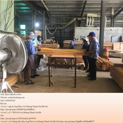 Bàn ghế gỗ sồi Mỹ tiếp khách
