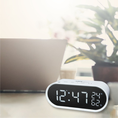 Đồng Hồ Để Bàn Thông Minh ARIZE Bandiz Mirror Digital Desk Clock - Hàng Chính Hãng