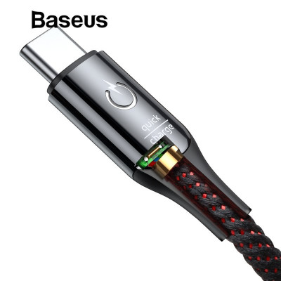 Dây Cáp sạc Type-C tự ngắt Baseus C Shape Light (2.4A, LED, Intelligent power-off) -  Hàng chính hãng