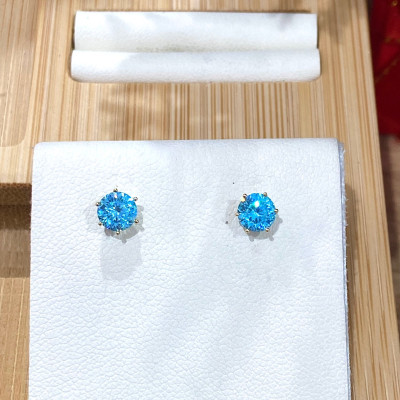 Bông Tai Vàng 14K Đính Đá CZ cao cấp - MOON Jewelry