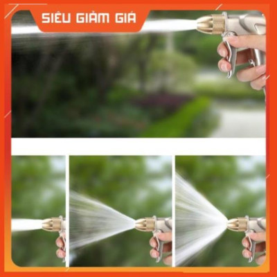 Bộ dây vòi xịt nước rửa xe, tưới cây . tăng áp 3 lần, loại 7m, 10m 206701-1 đầu đồng,cút, + tặng khăn phượt
