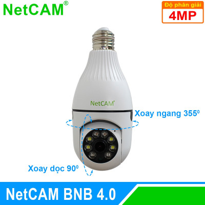 Camera IP WiFi Quay quét 360 độ NetCAM BNB4.0, Độ phân giải 4.0MP - Hàng Chính Hãng