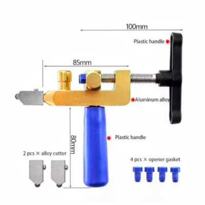 BỘ DAO CẮT KÍNH GẠCH MEN CẦM TAY ĐA NĂNG TẶNG LƯỠI DAO CẮT