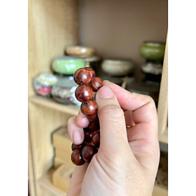 Vòng gỗ Nu Huyết Long - size 14li hàng VIP - Tuyển chọn từng hạt - không sử dụng hoá chất