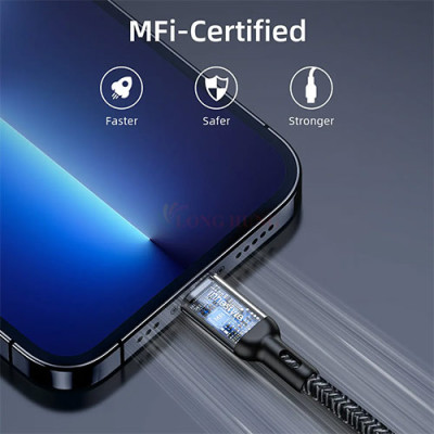 Cáp Innostyle PowerFlex USB-A to Lightnng MFI 1.5m 12W IAL150AL - Hàng chính hãng