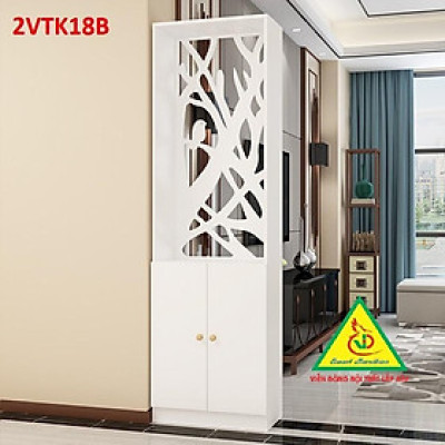 Tủ kệ trang trí kiêm vách ngăn phòng khách , nhà bếp 2VTK18B - Nội thất lắp ráp Viendong Adv