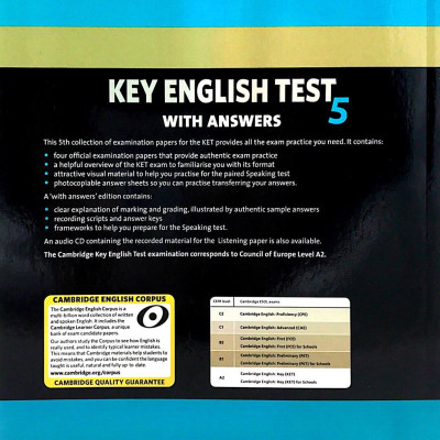 Key English Test 5 with Answers Reprint Edition - Cambridge