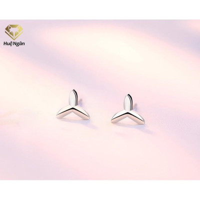 Bông tai bạc Ý 925 Huệ Ngân - Cỏ ba lá may mắn RYE141080