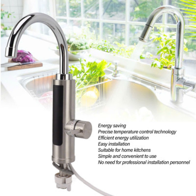 (CÓ CHỈNH NHIỆT ĐỘ )Máy làm nóng nước trực tiếp tại vòi bằng inox cao cấp kèm ổ điện chống giật