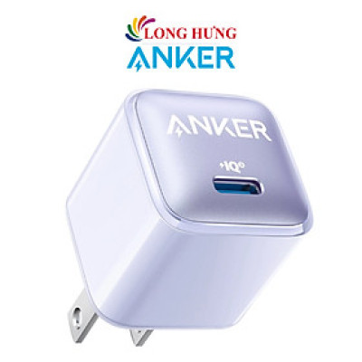 Cốc sạc Anker 511 Nano Pro 1Type-C 20W PIQ 3.0 A2637 - Hàng chính hãng