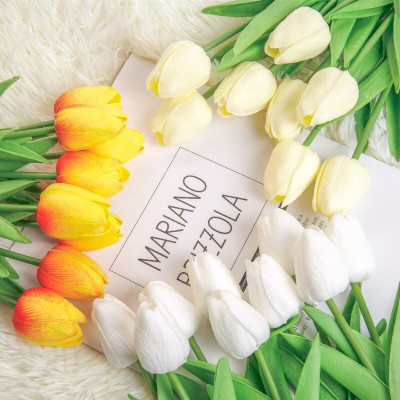 Hoa tulip giả - hoa tulip đủ màu - dài 30cm - Cây giả, hoa lụa Decor trang trí nhà cửa