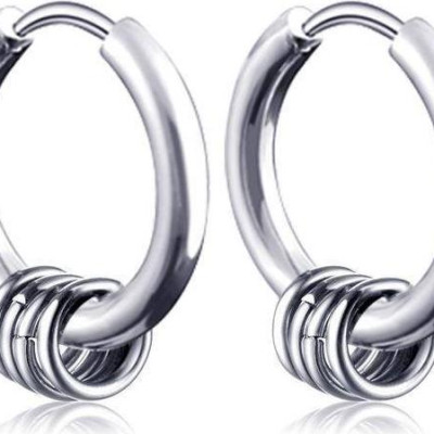Bông tai nam nữ phối nhiều hình tròn mini phá cách