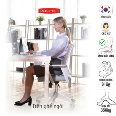 [Mình Ngọc_Chi phí thấp nhất _Ghế Roichen] Ghế  chỉnh dáng ngồi đúng Roichen Hàn Quốc, Ghế dành cho Nữ Màu Tím nhạt