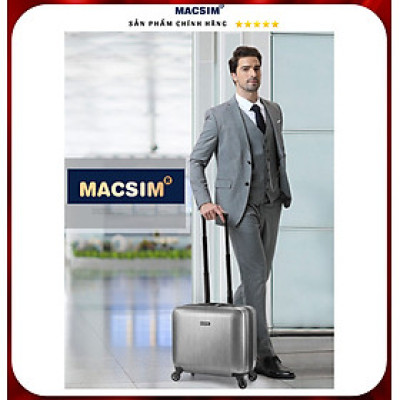 Vali cao cấp Macsim Smooire MSSM334 cỡ 16 inch màu đen - Hàng loại 1