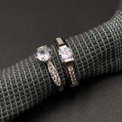 Nhẫn Đôi Nhẫn Cặp Bạc Valentine Ring BẠC HIỂU MINH NC659