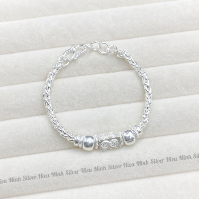 Lắc Tay Lắc Chân Trẻ Em Bạc Hiểu Minh LTE038