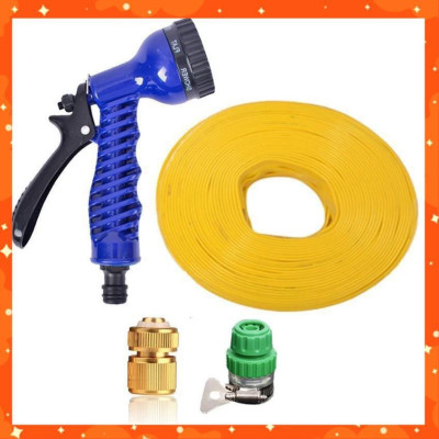 Bộ dây vòi xịt rửa xe, tưới cây, dọn dẹp nhà cửa 3-5m (cút đồng nối nhựa xanh) 206843