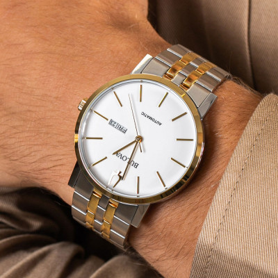 Đồng Hồ Nam Bulova Dây Thép Không Gỉ 98C130 - Mặt Trắng