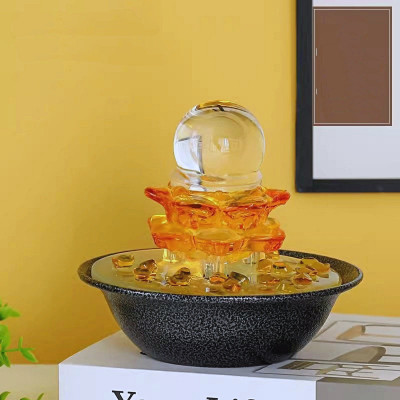 Thác Nước Phong Thủy Ngọc Cát Tam Tài Trang Trí_ Hàng chính hãng