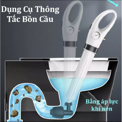 Dụng Cụ Thông Tắc Cống, Labo, Bồn Cầu Sử Dụng Khí Nén 8kg Tiện Lợi Nhanh Chóng - Hàng chính hãng