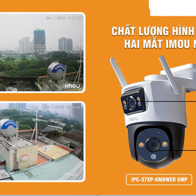 Camera Wifi 2 Mắt ngoài trời Imou Cruiser Dual 6MP IPC-S7XP-6M0WED hàng chính hãng