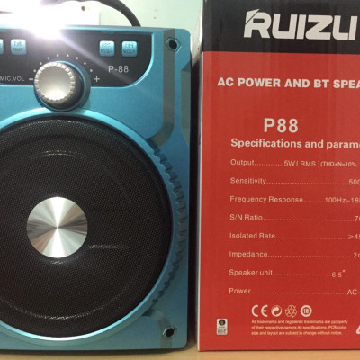 Loa Ruizu Bluetooth P-88 (Giao màu ngẫu nhiên) - Tặng Kèm Mic - Hàng chính hãng