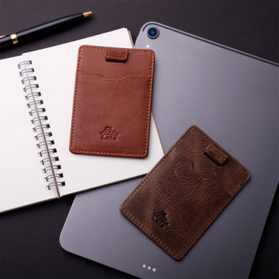 Ví nam da bò Lata (Thời trang nam đựng namecard - Ví da thật LVN77)