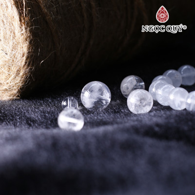 Hạt lẻ đá thạch anh ưu linh trắng trong mệnh thủy, kim - Ngọc Quý Gemstones